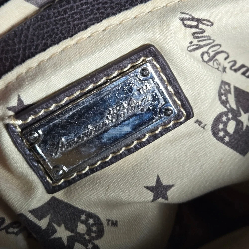 American Bling Western Cross Shoulder Bag Red Croc Embossed Rhinestone Studded - Picture 8 of 16